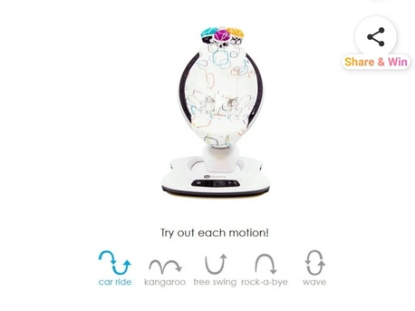 Jeddah, Baby & Kid Stuff, SAR 1000,  4moms MamaRoo Electric Baby Swing And Rocker