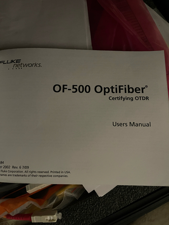 Riyadh, Electronics, SAR 15000,  FLUKE OTDR MACHINE OF-500 OPTI FIBER Woth SM Module