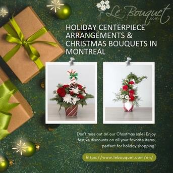 Montreal, Farm & Garden, CAD 40,  Holiday Centerpiece Arrangements & Christmas Bouquets In Montreal