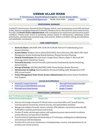 Makkah, Job Seekers, IT Infrastructure | Network | Cloud Engineer | Oracle Aconex Administrator
