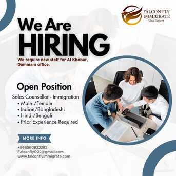 Dammam, Jobs, Indian & Bangladeshi Nationals (Male/Female)