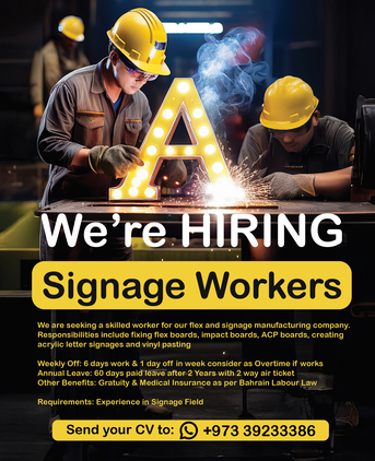 Salmabad, Jobs, Signage Wokers