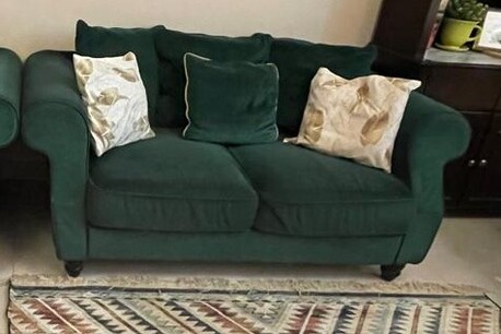 Riyadh, Furniture, SAR 800,  6 Seaters Sofa And 6 Chairs Dining Table For Sale