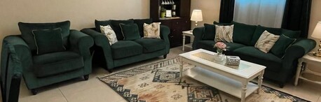Riyadh, Furniture, SAR 800,  6 Seaters Sofa And 6 Chairs Dining Table For Sale