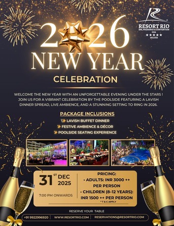 Goa, Travel, Resort Rio New Year Poolside Party In Goa | Dinner & Fireworks