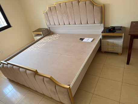 Jubail, Furniture, SAR 1600,  Beautiful Duble Bed With 2 Side Tables  And Dining Table With 8 Chairs For Sale