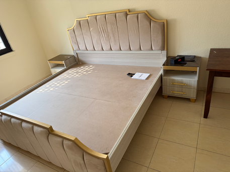 Jubail, Furniture, SAR 1600,  Beautiful Duble Bed With 2 Side Tables  And Dining Table With 8 Chairs For Sale