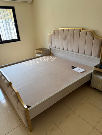 Jubail, Furniture, SAR 1600,  Beautiful Duble Bed With 2 Side Tables  And Dining Table With 8 Chairs For Sale