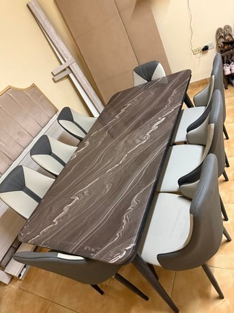 Jubail, Furniture, SAR 1600,  Beautiful Duble Bed With 2 Side Tables  And Dining Table With 8 Chairs For Sale