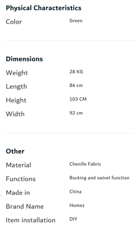 Khobar, Furniture, SAR 824,  Recliner Rocking & Swivel Chair