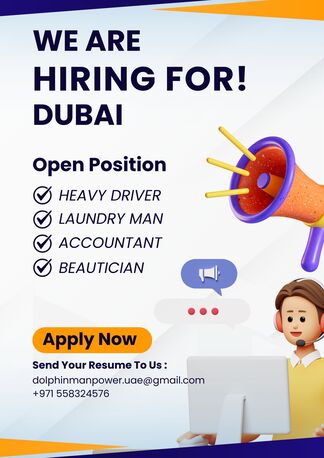 Dubai, Jobs, URGENT HIRING FOR DUBAI