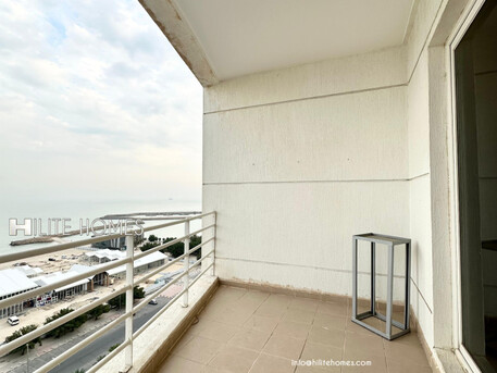 Salmiya, Apartments/Houses, KWD 650/month,  2 BR,  Sea View Two Bedroom Apartment With Balcony For Rent In Salmiya