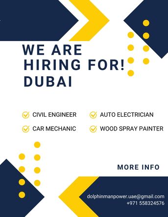 Dubai, Jobs, OPENINGS FOR DUBAI
