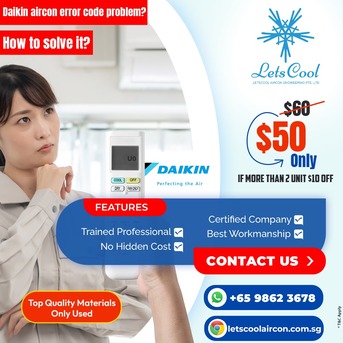 Singapore, Air Conditioners, SGD 50,  Daikin Aircon Error Code
