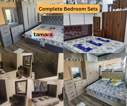 Jeddah, Furniture, SAR 1500,  Elegant Complete Bedroom Set | Double Bed With Mattress | 4-Door Wardrobe