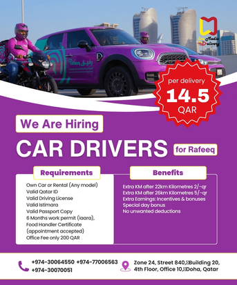 Doha, Jobs, Hiring Car Driver