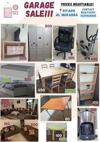 Riyadh, Household Items, Urgent Sale: Table, Chair, Coffee Maker Remaining