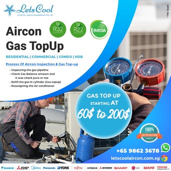 Singapore, Air Conditioning, Aircon Gas Topup Singapore