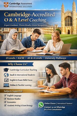 Riyadh, Lessons Offered, Cambridge-Accredited O And A Levels