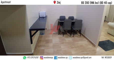Zinj, Apartments/Houses, BHD 200/month,  Furnished,  1 BR,  70 Sq. Meter,  Furnished 1 Bedroom Apartment, Zinj - BD 200 Incl WSZJ009 (BD 40 Cap)