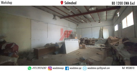 Salmabad, Shops, BHD 1200,  300 Sq. Meter,  Workshop, Salmabad - BD 1200 Excl WSSB011
