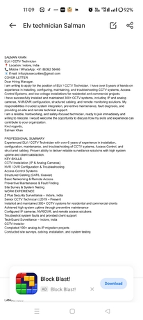 Doha, Job Seekers, Application For Cctv / Elv Technician