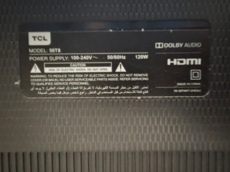 Riyadh, Appliances, SAR 899,  TCL 50&rdquo; LED TV &ndash; Model 50T8