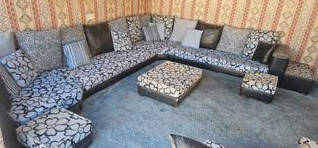 Riyadh, Furniture, SAR 260,  Blue Majlis Set + Pillows + Side Tables