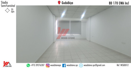 Gudaibiya, Apartments/Houses, BHD 170/month,  Studio,  35 Sq. Meter,  Semi-furnished Studio, Gudaibiya - BD 170 Incl WSGD012
