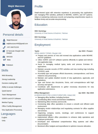 Dubai, Job Seekers, Typist