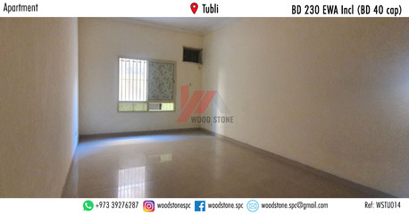 Tubli, Apartments/Houses, BHD 230/month,  2 BR,  100 Sq. Meter,  Unfurnished 2 Bedroom Apartment, Tubli - BD 230 Incl WSTU014 (BD 40 Cap)