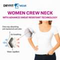 Women Deep Crew Neck Premium Cotton Sweat Resistant T-Shirt