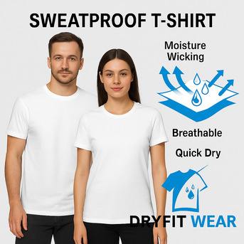 Auckland, Fashion & Design, Women Deep Crew Neck Premium Cotton Sweat Resistant T-Shirt