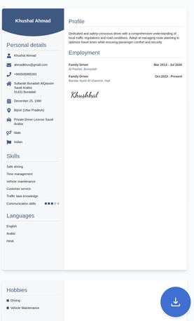 Jeddah, Job Seekers, I Am Looking A Job Driver