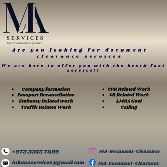 Manama, Business, Document Clearance Services