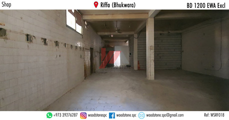 Riffa, Shops, BHD 1200,  325 Sq. Meter,  Shop With Storage Space, Riffa (Bhukwara) - BD 1200 Excl WSRF018