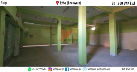 Riffa, Shops, BHD 1200,  325 Sq. Meter,  Shop With Storage Space, Riffa (Bhukwara) - BD 1200 Excl WSRF018