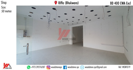 Riffa, Shops, BHD 400,  50 Sq. Meter,  Shop, Riffa (Bhukwara) - BD 400 Excl WSRF019