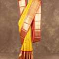 INR 33886,  Heavy Bridal Yellow Saree Collection &ndash; Mavuris
