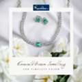 Emerald Green Jewellery: Timeless Harmony Necklace Set | Sparklane