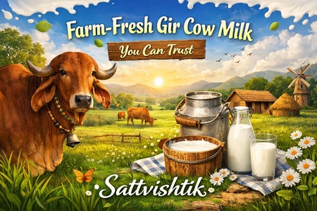 Mumbai, Food, Farm-Fresh Gir Cow Milk You Can Trust Sattvishtik