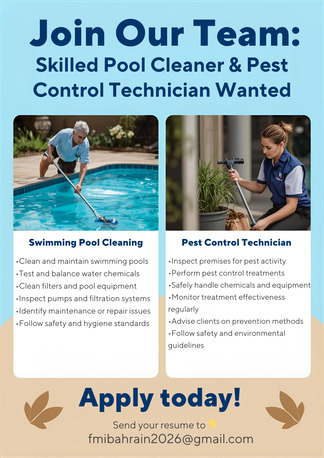 Manama, Jobs, Pool Cleaning And Pest Control Expert