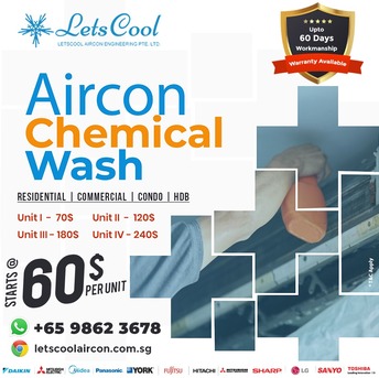 Singapore, Air Conditioners, SGD 60,  Aircon Chemical Wash