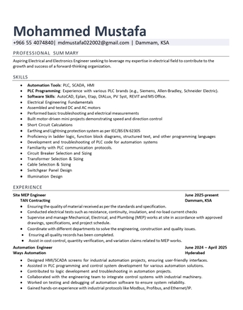 Dammam, Job Seekers, Electricial Engineer