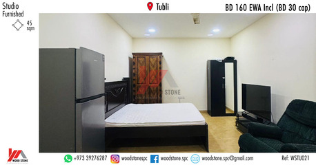 Tubli, Apartments/Houses, BHD 160/month,  Furnished,  Studio,  45 Sq. Meter,  Furnished Studio, Tubli - BD 160 Incl (BD 30 Cap) WSTU021