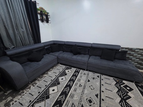 Al Murabba, Household Items, SAR 900,  L Shapes Sofa 7 Seater + Curtains + Rug Carpet