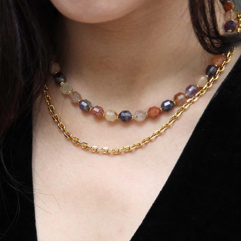 Hong Kong, Jewelry, HKD 1290,  "FALL BEAUTY" Mix Stones Necklace