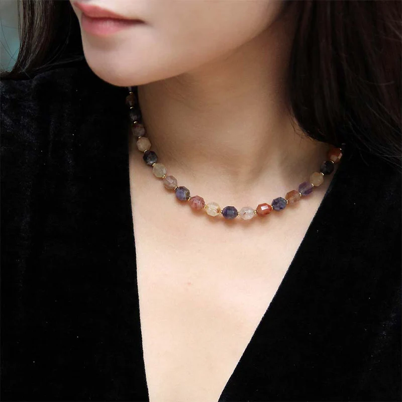 Hong Kong, Jewelry, HKD 1290,  "FALL BEAUTY" Mix Stones Necklace