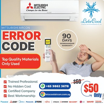 Singapore, Air Conditioners, SGD 50,  Mitsubishi Aircon Error Code