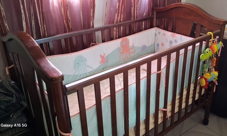 Riyadh, Baby & Kid Stuff, SAR 300,  Baby Wooden Bed & Mattress For Sale